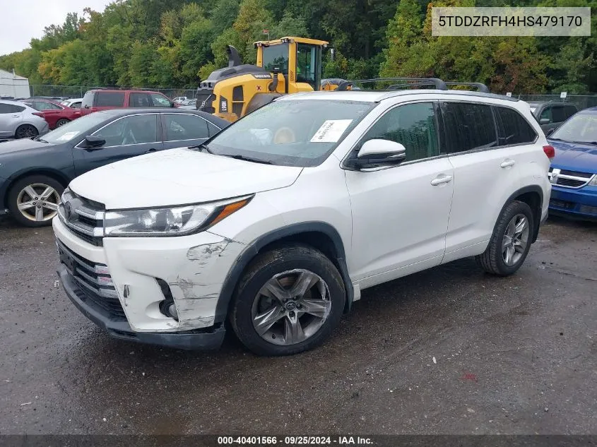 2017 Toyota Highlander Limited VIN: 5TDDZRFH4HS479170 Lot: 40401566