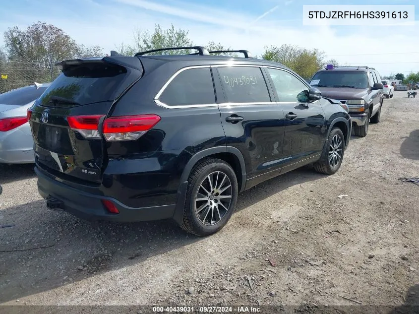 2017 Toyota Highlander Se VIN: 5TDJZRFH6HS391613 Lot: 40439031