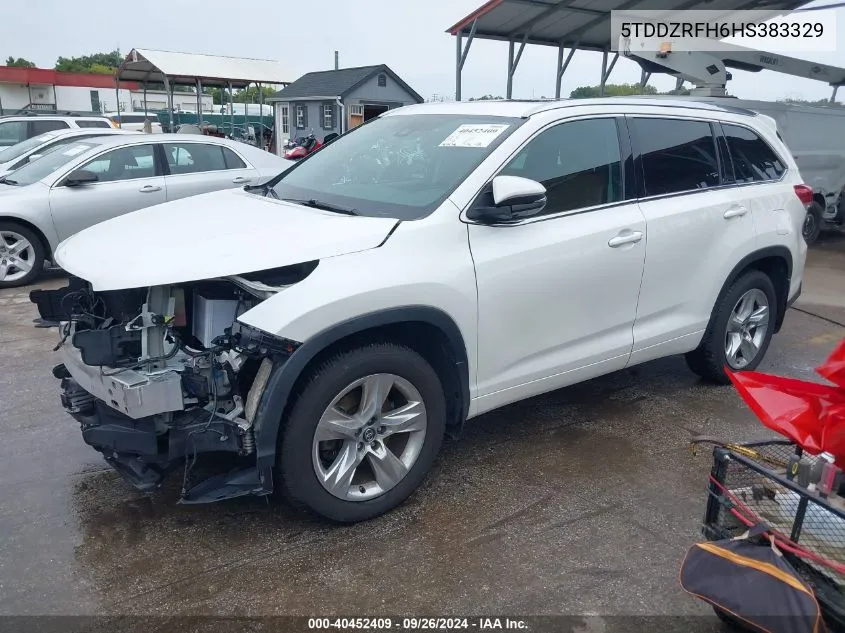 2017 Toyota Highlander Limited VIN: 5TDDZRFH6HS383329 Lot: 40452409