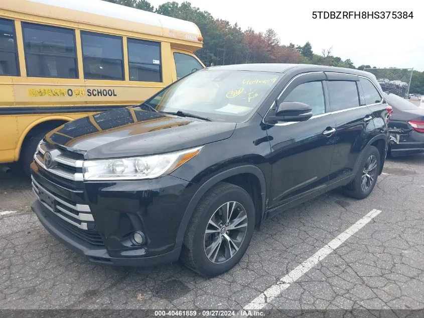 2017 Toyota Highlander Le Plus VIN: 5TDBZRFH8HS375384 Lot: 40461859