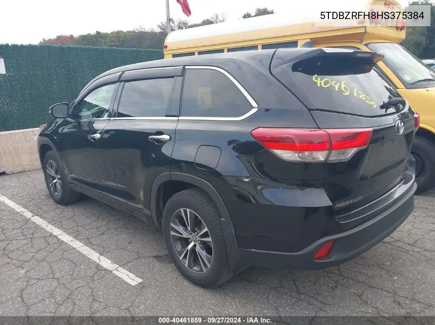 2017 Toyota Highlander Le Plus VIN: 5TDBZRFH8HS375384 Lot: 40461859