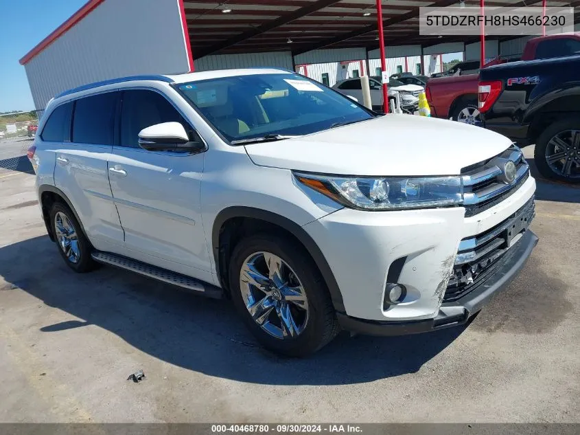 2017 Toyota Highlander Limited Platinum VIN: 5TDDZRFH8HS466230 Lot: 40468780