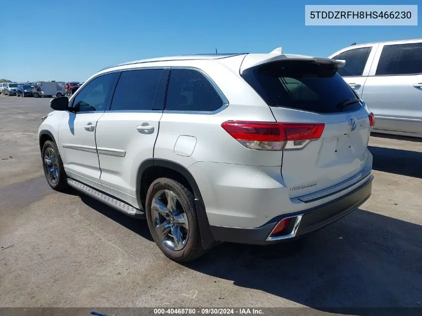 2017 Toyota Highlander Limited Platinum VIN: 5TDDZRFH8HS466230 Lot: 40468780