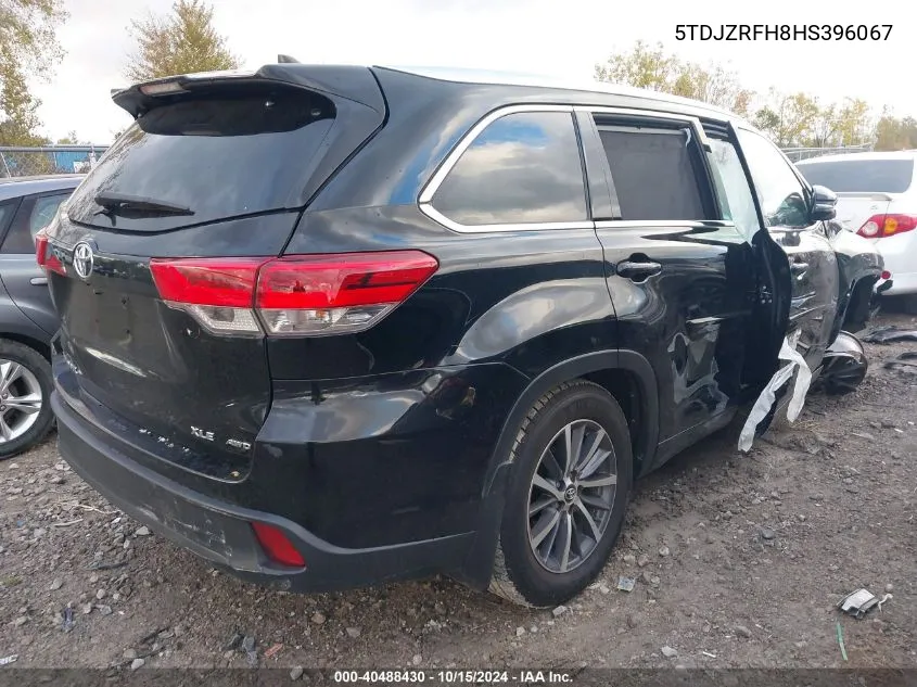 2017 Toyota Highlander Xle VIN: 5TDJZRFH8HS396067 Lot: 40488430