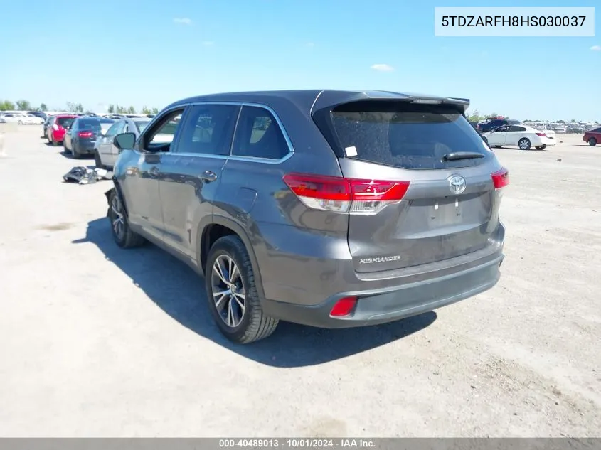 2017 Toyota Highlander Le VIN: 5TDZARFH8HS030037 Lot: 40489013