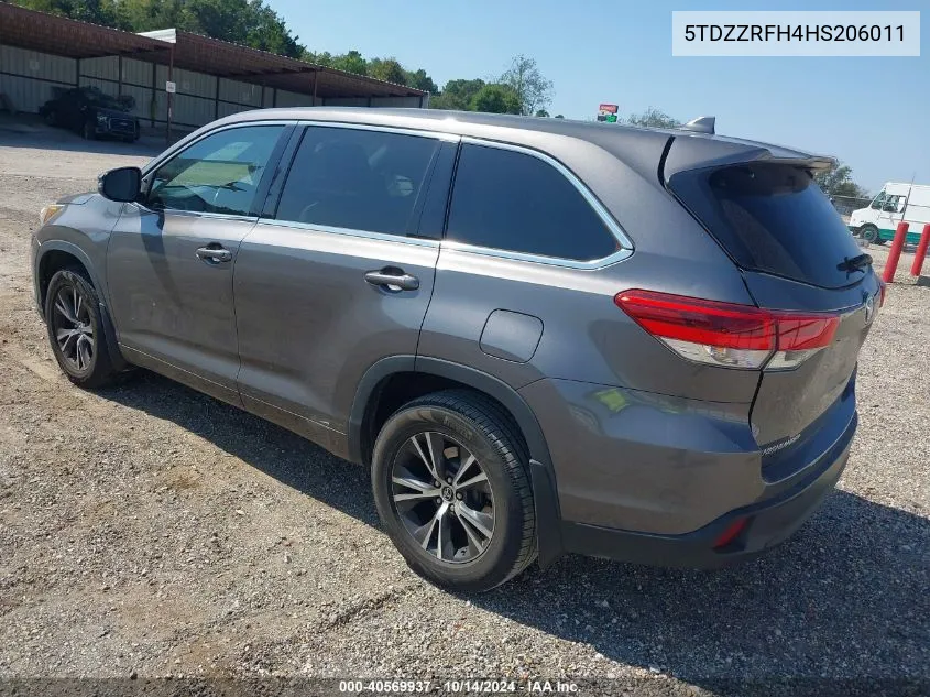 2017 Toyota Highlander Le Plus VIN: 5TDZZRFH4HS206011 Lot: 40569937