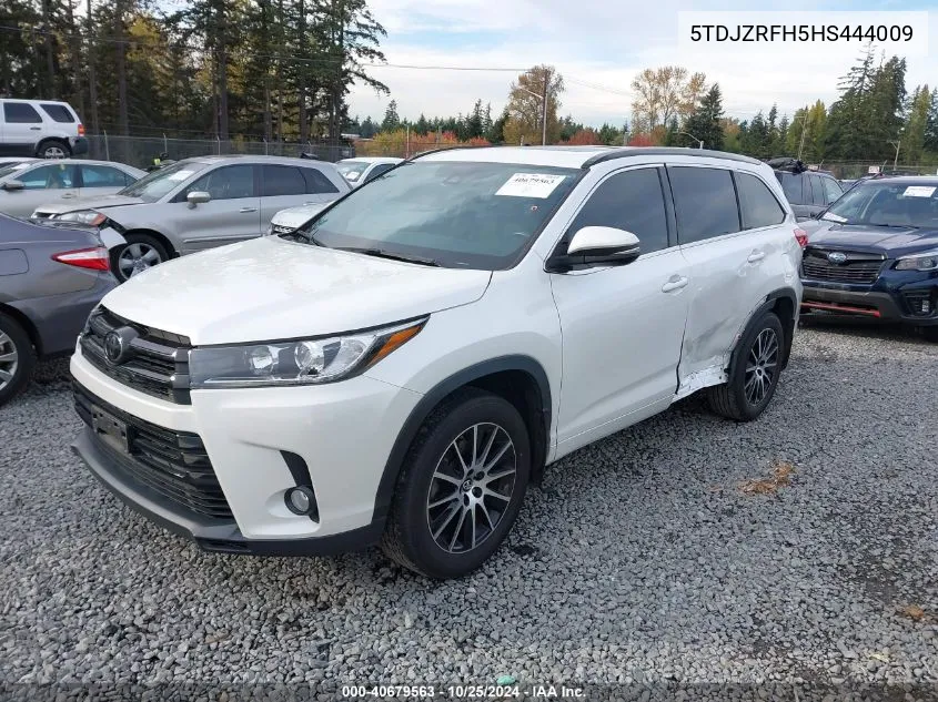 2017 Toyota Highlander Se VIN: 5TDJZRFH5HS444009 Lot: 40679563