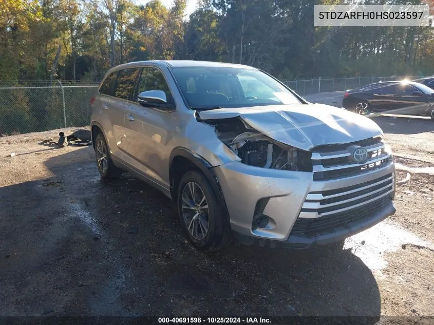 5TDZARFH0HS023597 2017 Toyota Highlander Le