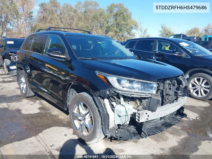 2017 Toyota Highlander Limited VIN: 5TDDZRFH6HS479686 Lot: 40741841