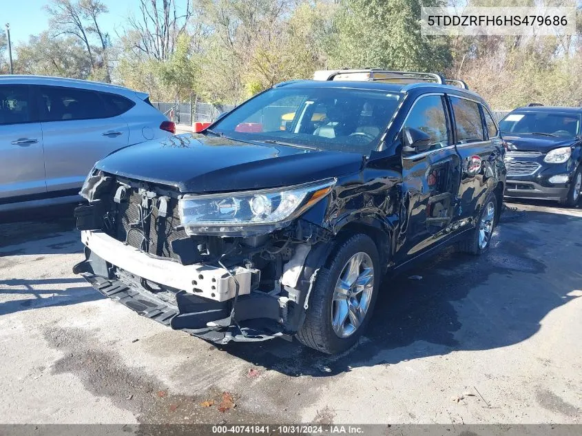 2017 Toyota Highlander Limited VIN: 5TDDZRFH6HS479686 Lot: 40741841