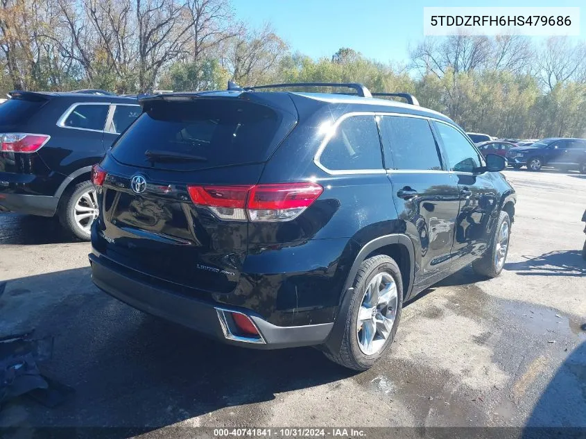 2017 Toyota Highlander Limited VIN: 5TDDZRFH6HS479686 Lot: 40741841