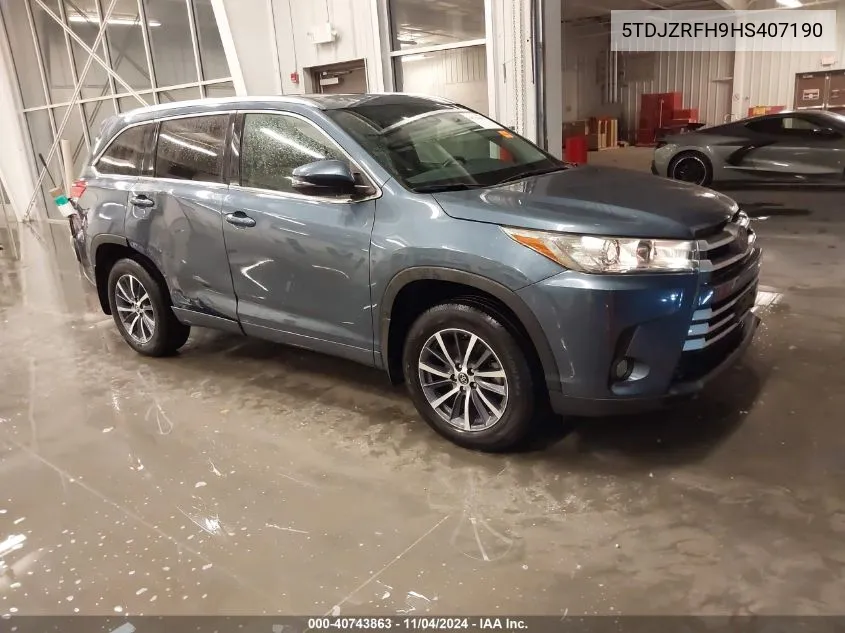 2017 Toyota Highlander Xle VIN: 5TDJZRFH9HS407190 Lot: 40743863