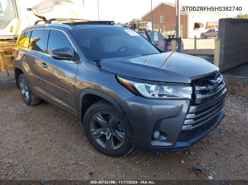 2017 Toyota Highlander Limited Platinum VIN: 5TDDZRFH5HS382740 Lot: 40753166