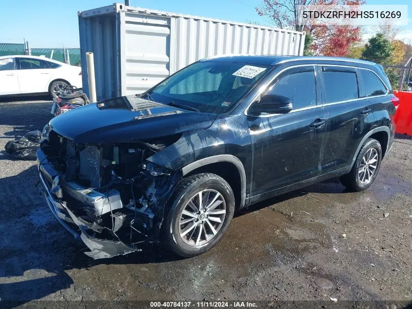 5TDKZRFH2HS516269 2017 Toyota Highlander Xle