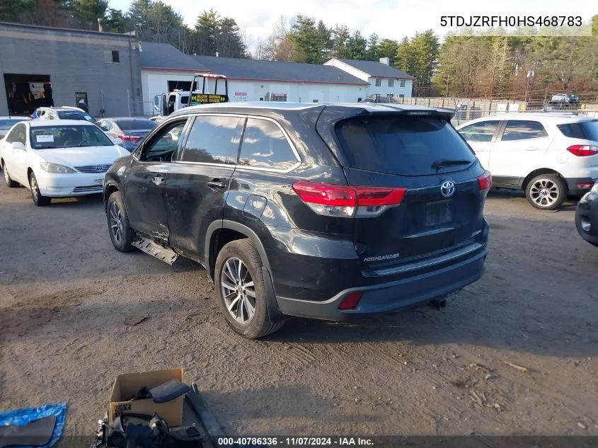 5TDJZRFH0HS468783 2017 Toyota Highlander Xle