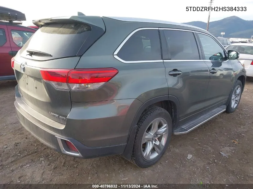 2017 Toyota Highlander Limited VIN: 5TDDZRFH2HS384333 Lot: 40796832