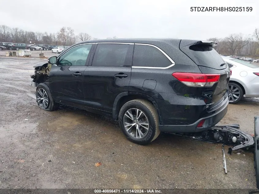 2017 Toyota Highlander Le VIN: 5TDZARFH8HS025159 Lot: 40856471