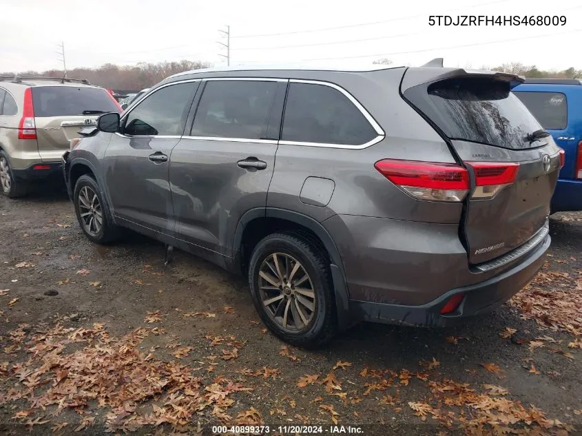 2017 Toyota Highlander Xle VIN: 5TDJZRFH4HS468009 Lot: 40899373