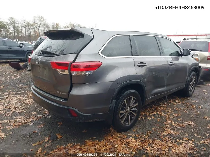 2017 Toyota Highlander Xle VIN: 5TDJZRFH4HS468009 Lot: 40899373