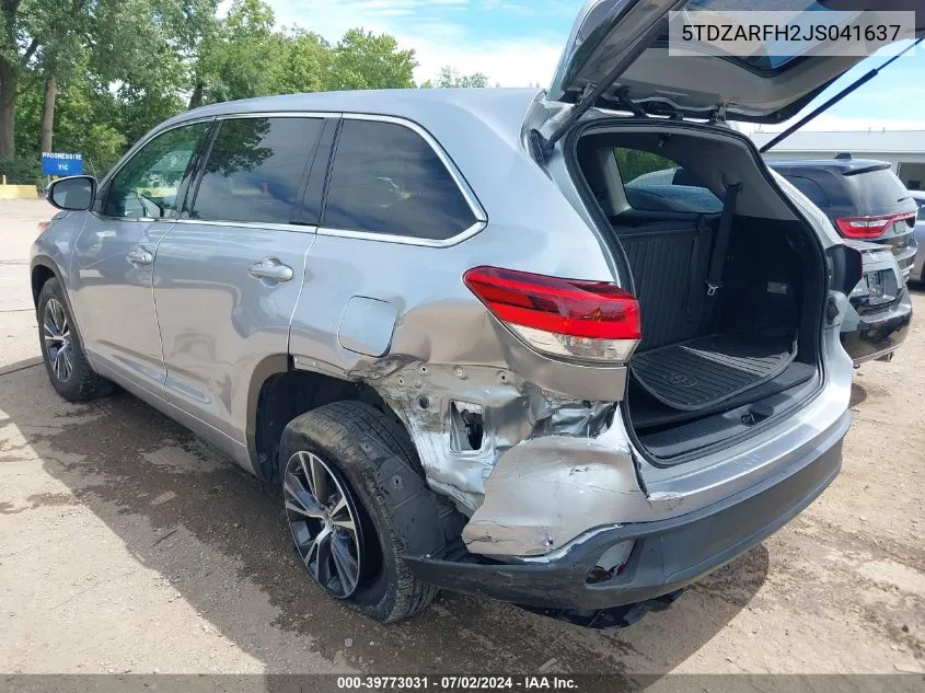 2018 Toyota Highlander Le VIN: 5TDZARFH2JS041637 Lot: 39773031