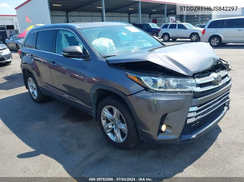 2018 Toyota Highlander Limited VIN: 5TDDZRFH6JS842297 Lot: 39782086