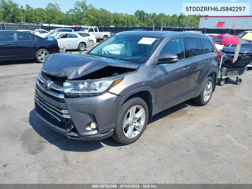 5TDDZRFH6JS842297 2018 Toyota Highlander Limited