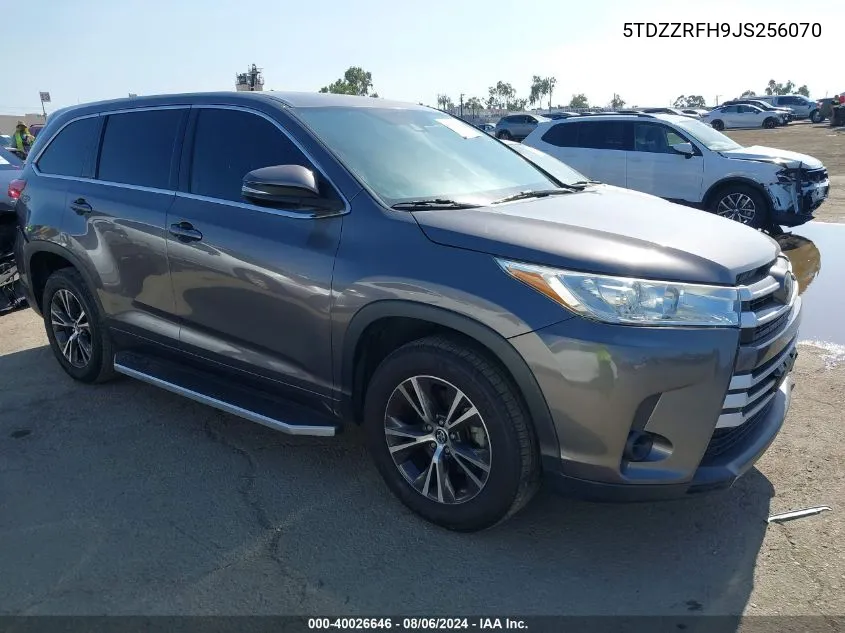 2018 Toyota Highlander Le VIN: 5TDZZRFH9JS256070 Lot: 40026646