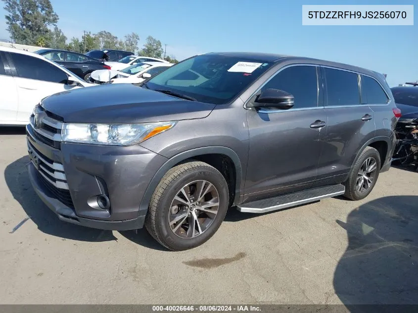 2018 Toyota Highlander Le VIN: 5TDZZRFH9JS256070 Lot: 40026646