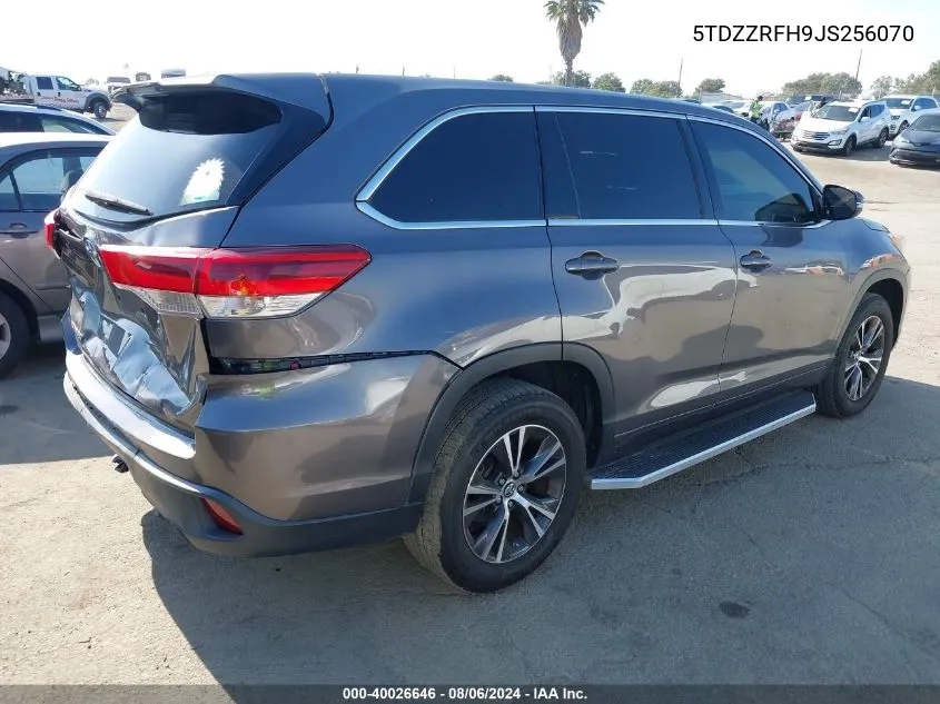 2018 Toyota Highlander Le VIN: 5TDZZRFH9JS256070 Lot: 40026646