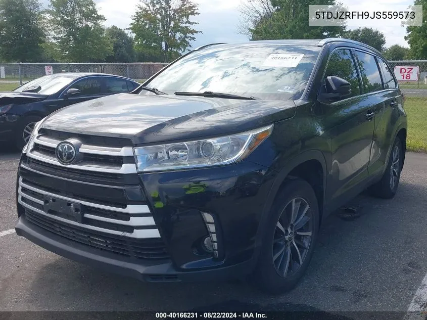 5TDJZRFH9JS559573 2018 Toyota Highlander Xle