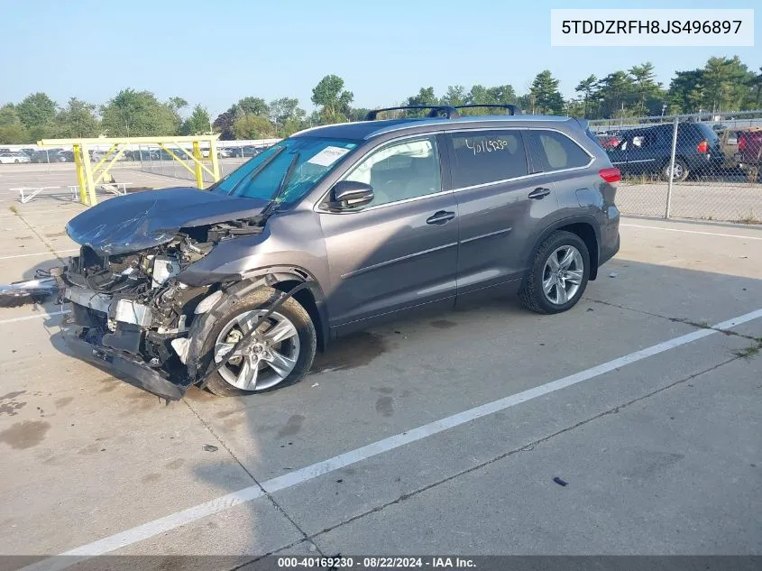 5TDDZRFH8JS496897 2018 Toyota Highlander Limited