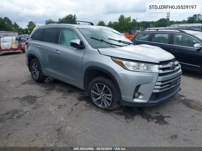 5TDJZRFH0JS529197 2018 Toyota Highlander Xle