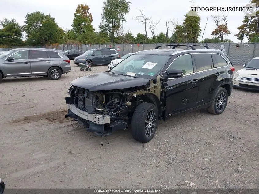 2018 Toyota Highlander Hybrid Limited Platinum VIN: 5TDDGRFHXJS050675 Lot: 40273941