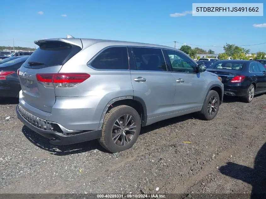 5TDBZRFH1JS491662 2018 Toyota Highlander Le/Le Plus