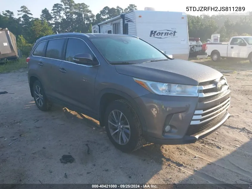 2018 Toyota Highlander Xle VIN: 5TDJZRFH2JS811289 Lot: 40421080