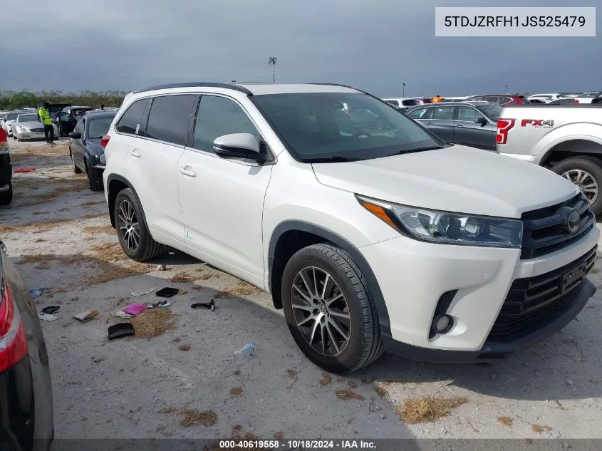 2018 Toyota Highlander Se VIN: 5TDJZRFH1JS525479 Lot: 40619558