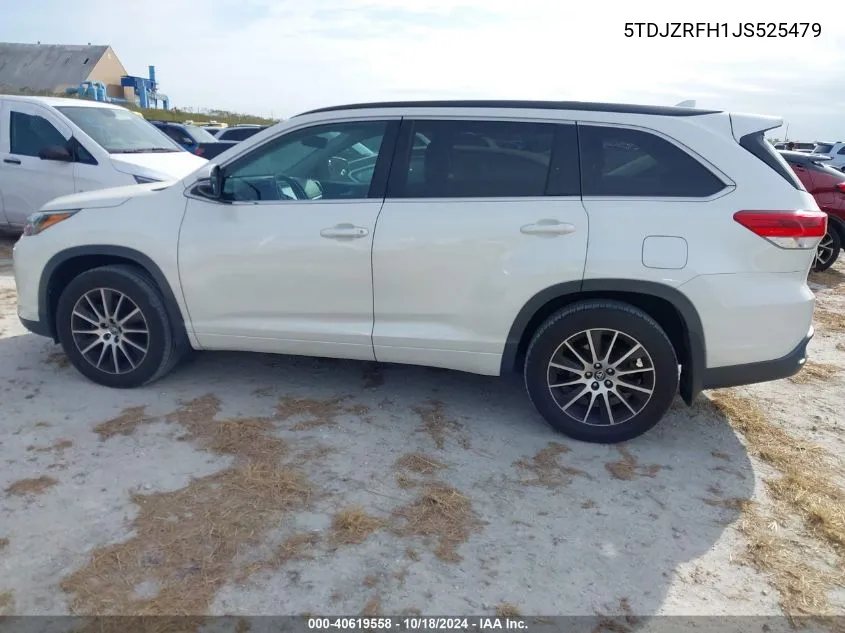 2018 Toyota Highlander Se VIN: 5TDJZRFH1JS525479 Lot: 40619558