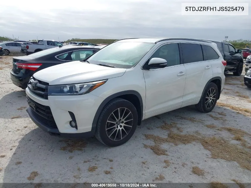 2018 Toyota Highlander Se VIN: 5TDJZRFH1JS525479 Lot: 40619558