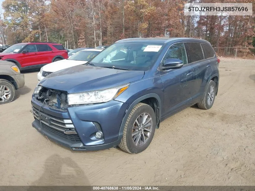 5TDJZRFH3JS857696 2018 Toyota Highlander Xle