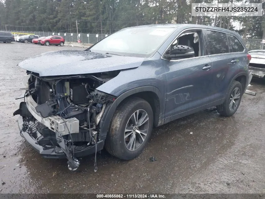 2018 Toyota Highlander Le Plus VIN: 5TDZZRFH4JS235224 Lot: 40855862