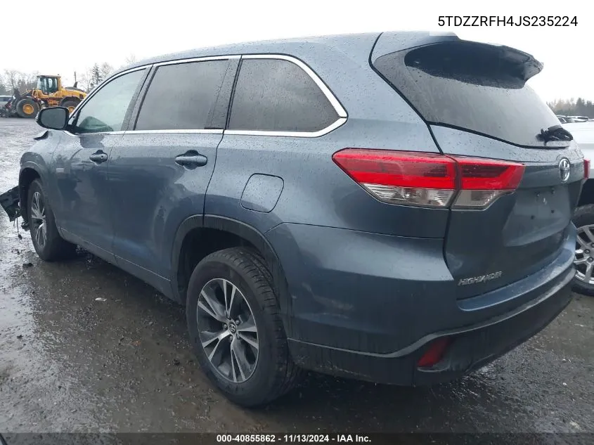 2018 Toyota Highlander Le Plus VIN: 5TDZZRFH4JS235224 Lot: 40855862