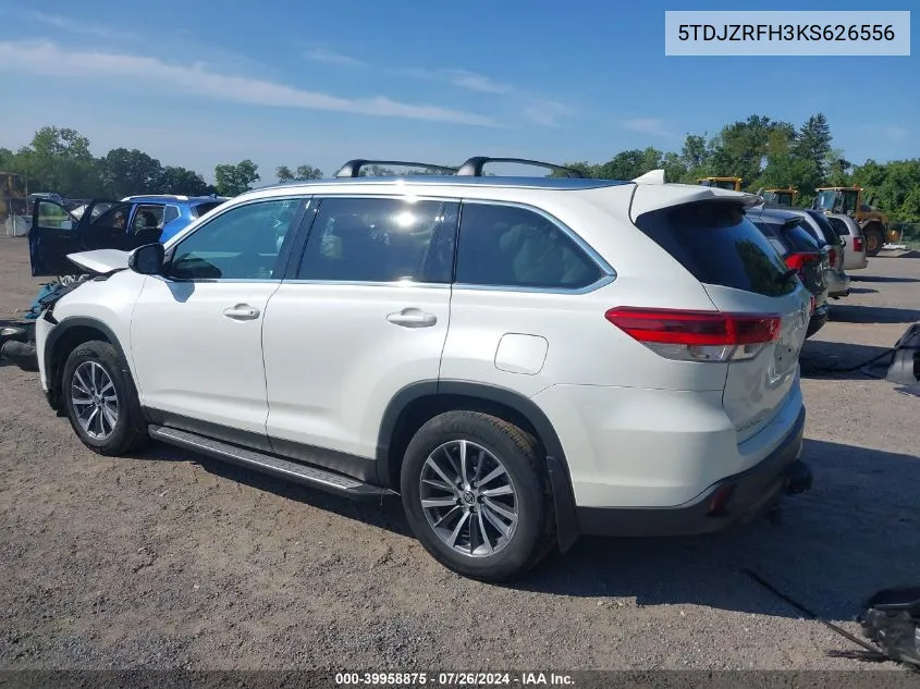 5TDJZRFH3KS626556 2019 Toyota Highlander Xle