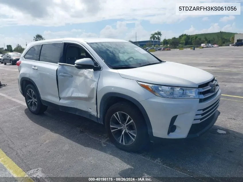 2019 Toyota Highlander Le VIN: 5TDZARFH3KS061056 Lot: 40198175