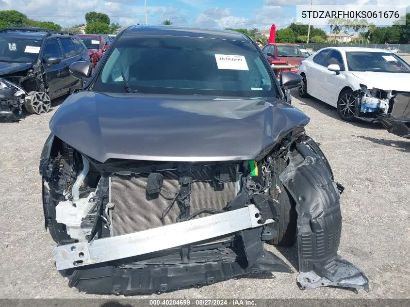 2019 Toyota Highlander Le VIN: 5TDZARFH0KS061676 Lot: 40204699