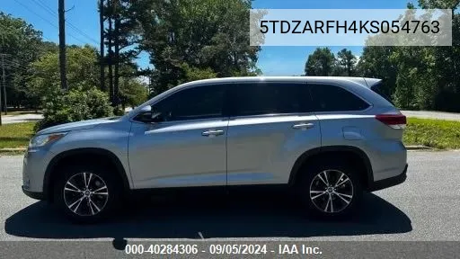 2019 Toyota Highlander VIN: 5TDZARFH4KS054763 Lot: 40284306