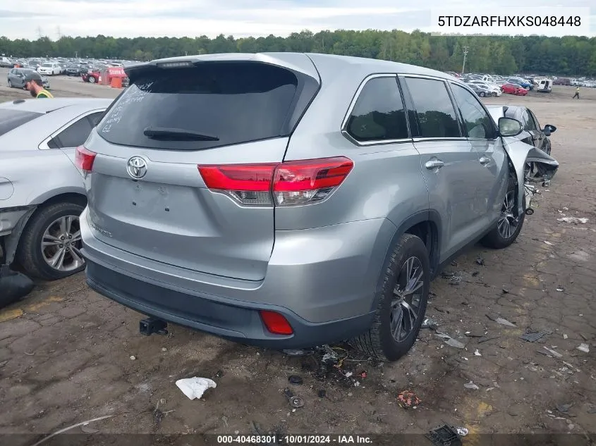 2019 Toyota Highlander Le VIN: 5TDZARFHXKS048448 Lot: 40468301