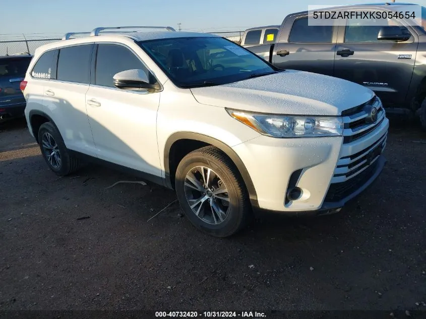 2019 Toyota Highlander Le VIN: 5TDZARFHXKS054654 Lot: 40732420