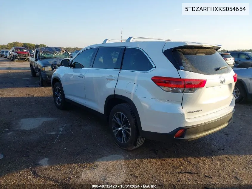 2019 Toyota Highlander Le VIN: 5TDZARFHXKS054654 Lot: 40732420