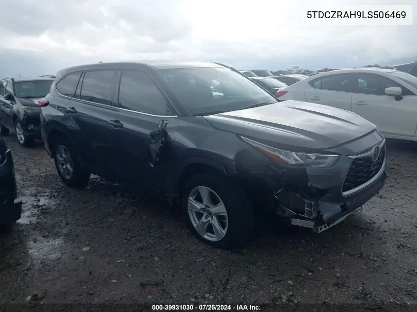 2020 Toyota Highlander L VIN: 5TDCZRAH9LS506469 Lot: 39931030