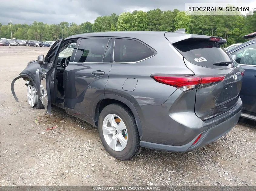 2020 Toyota Highlander L VIN: 5TDCZRAH9LS506469 Lot: 39931030